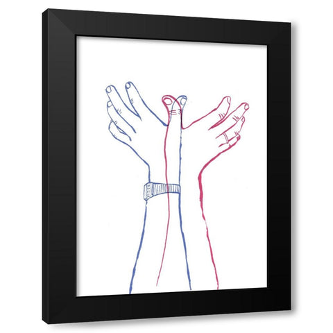 Its A Bat Black Modern Wood Framed Art Print with Double Matting by Farkas, Robert