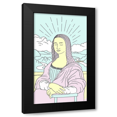 Monalisa Black Modern Wood Framed Art Print with Double Matting by Farkas, Robert
