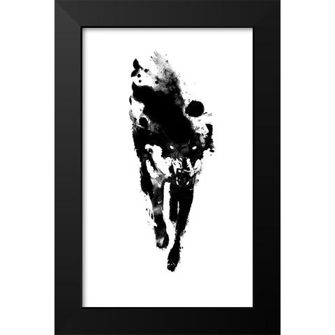 My Presonal Daemon Black Modern Wood Framed Art Print by Farkas, Robert