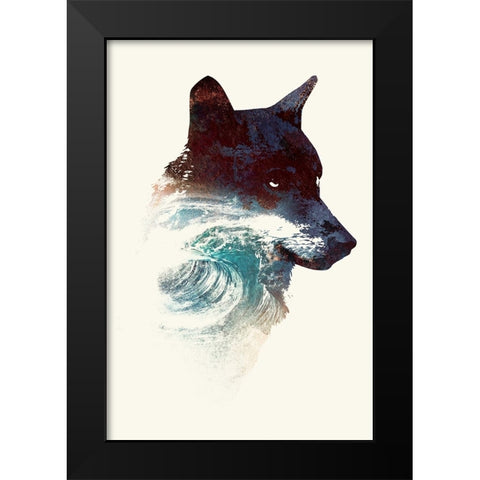 Night Swim 2 Black Modern Wood Framed Art Print by Farkas, Robert