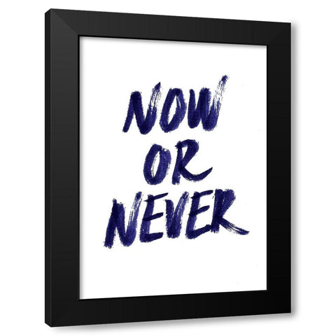 Now Or Never Black Modern Wood Framed Art Print by Farkas, Robert