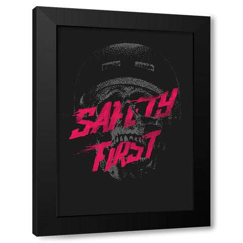 Safety First Black Modern Wood Framed Art Print with Double Matting by Farkas, Robert