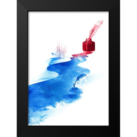 The Drama Of Causality Black Modern Wood Framed Art Print by Farkas, Robert