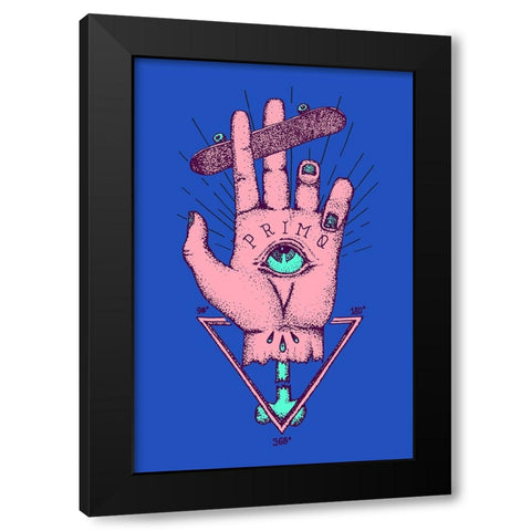 The God Of Skate Black Modern Wood Framed Art Print with Double Matting by Farkas, Robert