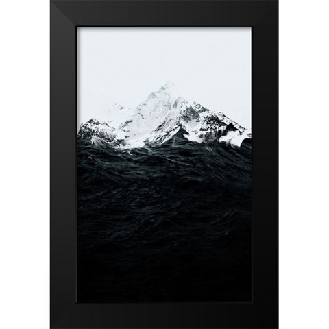 Those Waves Were Like Mountains Black Modern Wood Framed Art Print by Farkas, Robert