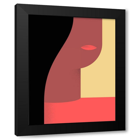 La Femme 01 Black Modern Wood Framed Art Print with Double Matting by Farkas, Robert