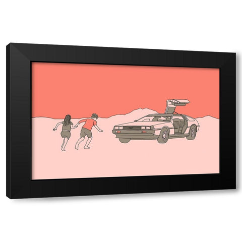 Runaway Black Modern Wood Framed Art Print with Double Matting by Farkas, Robert
