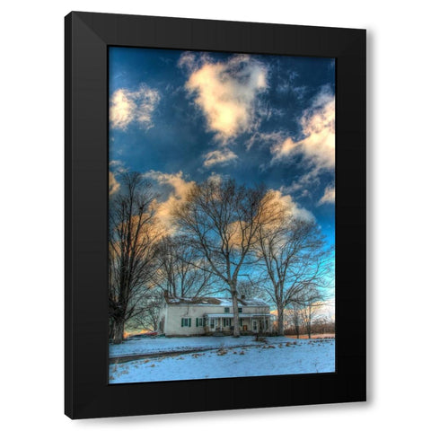 Winter Home Vertical Black Modern Wood Framed Art Print by Goldwitz, Robert
