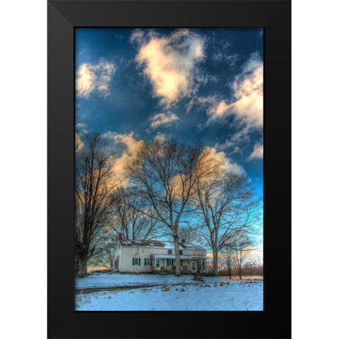 Winter Home Vertical Black Modern Wood Framed Art Print by Goldwitz, Robert