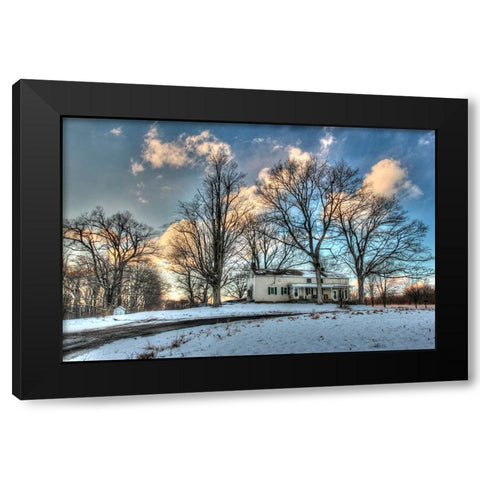 Winter Home Black Modern Wood Framed Art Print with Double Matting by Goldwitz, Robert