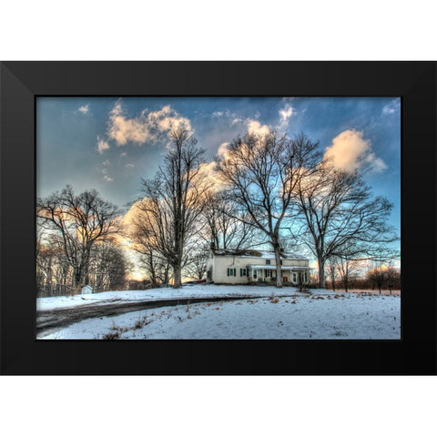 Winter Home Black Modern Wood Framed Art Print by Goldwitz, Robert