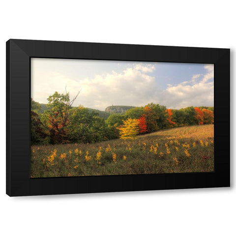 Mohonk Autumn Black Modern Wood Framed Art Print with Double Matting by Goldwitz, Robert