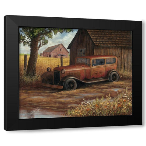 The Old Ford Black Modern Wood Framed Art Print with Double Matting by Wavra, Robert