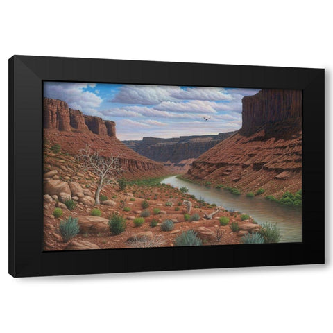 Along The Colorado Black Modern Wood Framed Art Print by Wavra, Robert