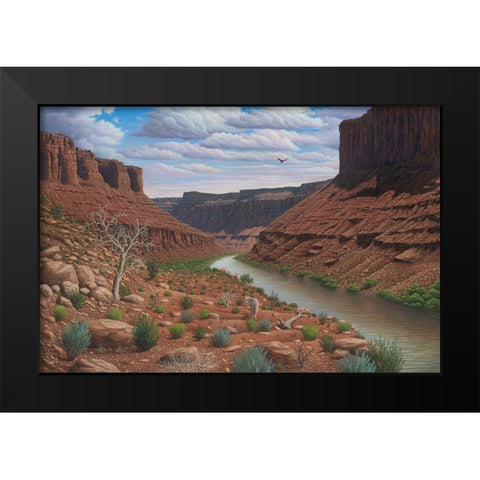 Along The Colorado Black Modern Wood Framed Art Print by Wavra, Robert