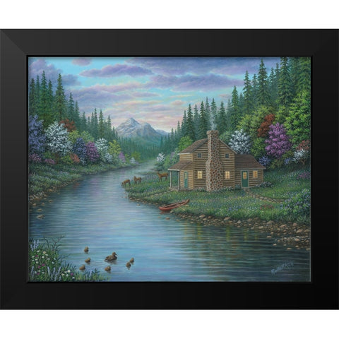 The Cabin Black Modern Wood Framed Art Print by Wavra, Robert