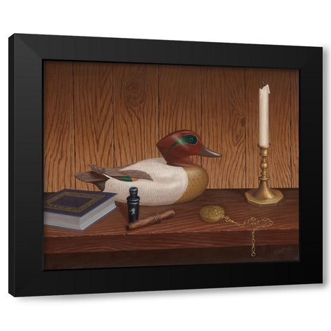 The Decoy Black Modern Wood Framed Art Print with Double Matting by Wavra, Robert