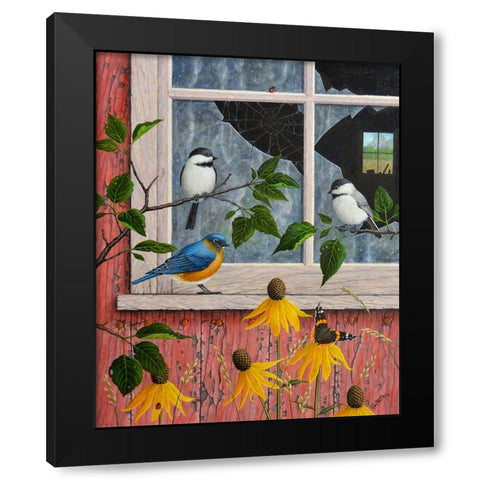 The Window Black Modern Wood Framed Art Print with Double Matting by Wavra, Robert