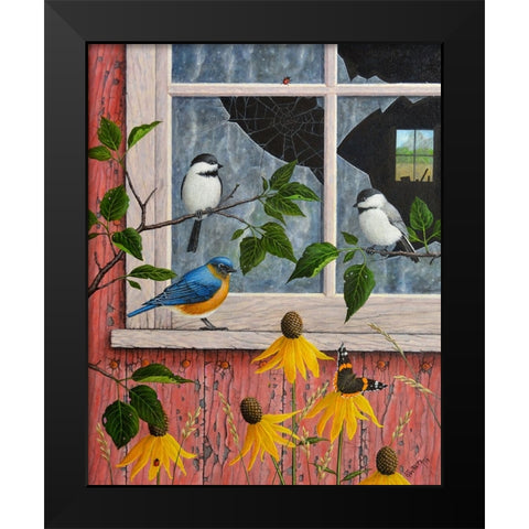 The Window Black Modern Wood Framed Art Print by Wavra, Robert