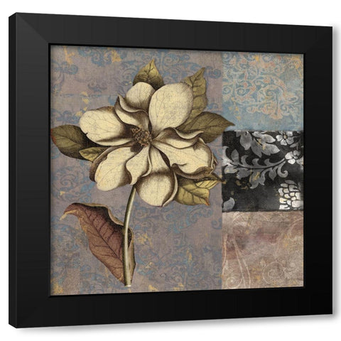 Cocoa And Blue I Black Modern Wood Framed Art Print with Double Matting by Sasha