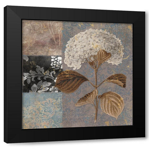 Cocoa And Blue II Black Modern Wood Framed Art Print with Double Matting by Sasha