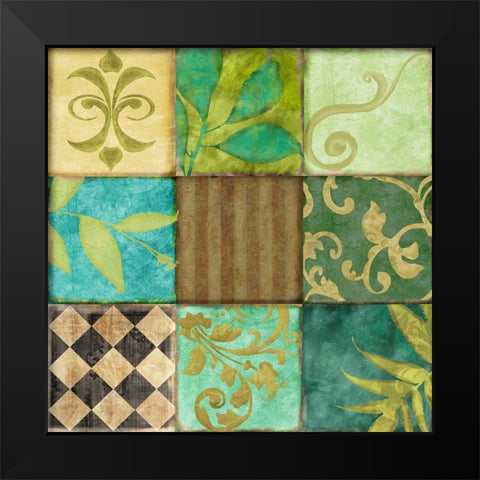 Les Fleurs de la Terre III Black Modern Wood Framed Art Print by Sasha