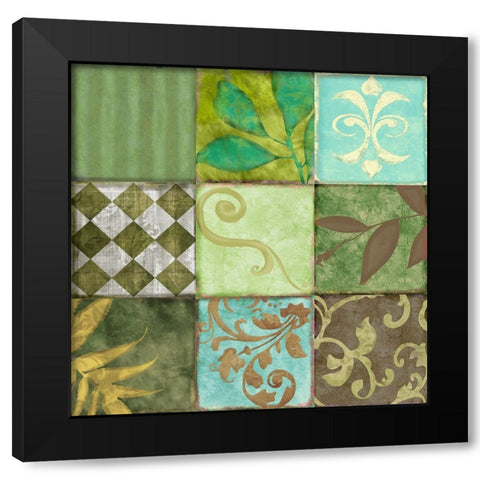 Les Fleurs de la Terre IV Black Modern Wood Framed Art Print by Sasha