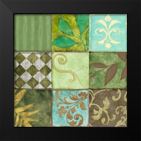 Les Fleurs de la Terre IV Black Modern Wood Framed Art Print by Sasha