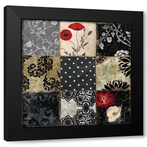 Papaveri I Black Modern Wood Framed Art Print by Sasha