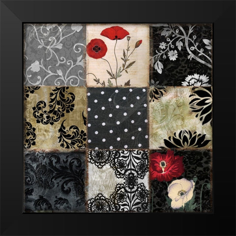 Papaveri I Black Modern Wood Framed Art Print by Sasha