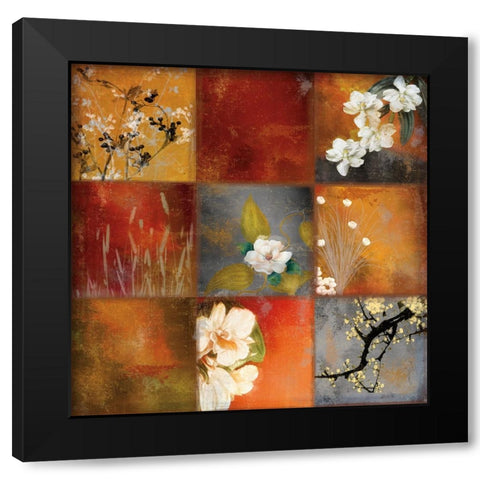 Natural Impressions I Black Modern Wood Framed Art Print by Sasha