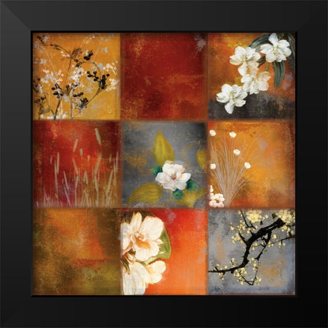 Natural Impressions I Black Modern Wood Framed Art Print by Sasha