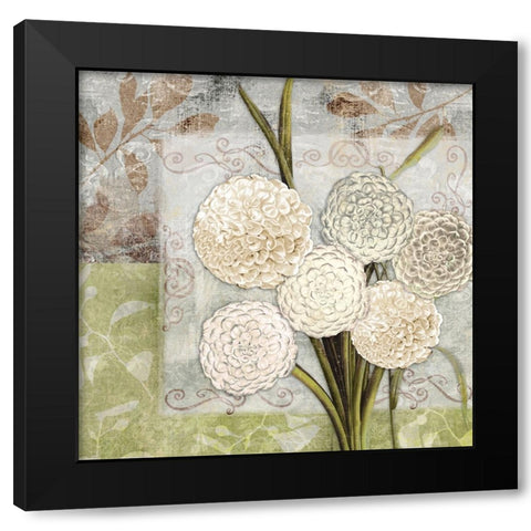 Dahlias for Donna I Black Modern Wood Framed Art Print by Sasha