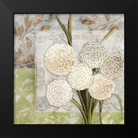 Dahlias for Donna I Black Modern Wood Framed Art Print by Sasha