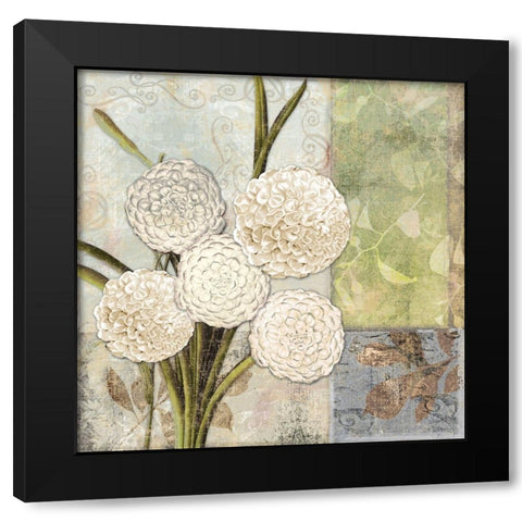 Dahlias for Donna II Black Modern Wood Framed Art Print by Sasha
