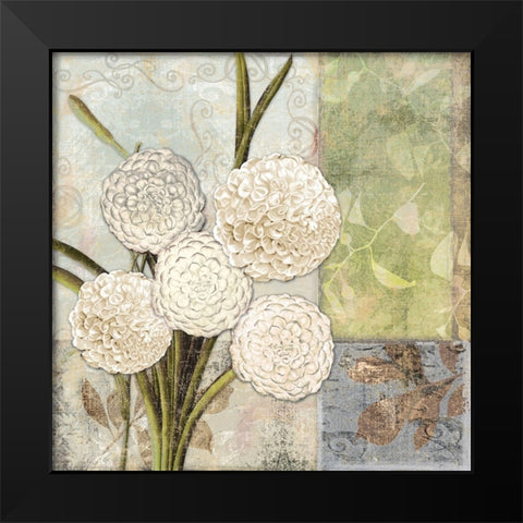 Dahlias for Donna II Black Modern Wood Framed Art Print by Sasha