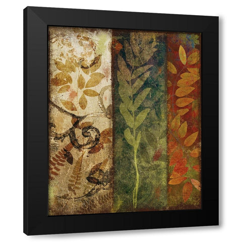 Three Autumns I Black Modern Wood Framed Art Print with Double Matting by Sasha