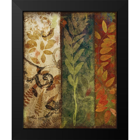 Three Autumns I Black Modern Wood Framed Art Print by Sasha