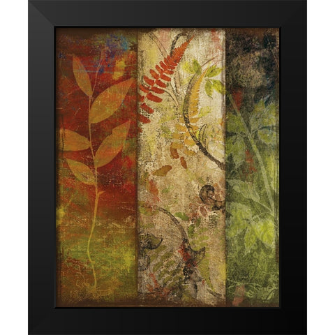 Three Autumns II Black Modern Wood Framed Art Print by Sasha