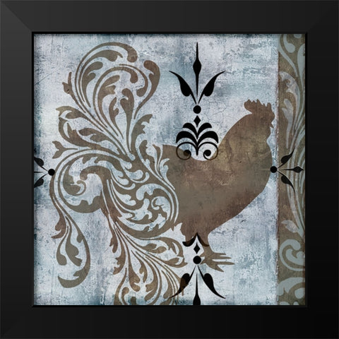 Weathervane II Black Modern Wood Framed Art Print by Sasha