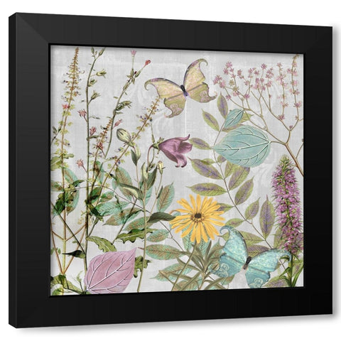 Botanique I Black Modern Wood Framed Art Print with Double Matting by Sasha