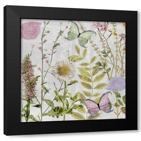 Botanique II Black Modern Wood Framed Art Print by Sasha