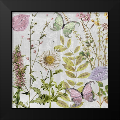 Botanique II Black Modern Wood Framed Art Print by Sasha