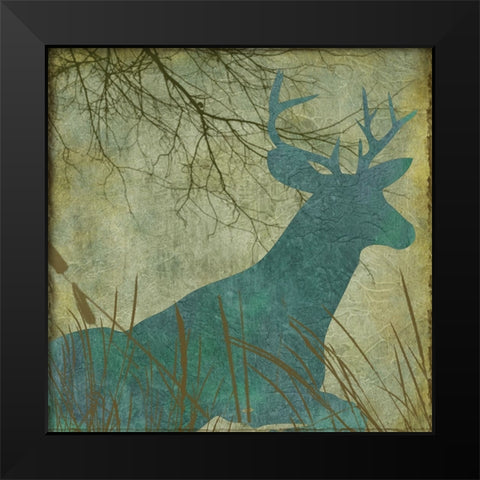 Winter Lodge II Black Modern Wood Framed Art Print by Sasha