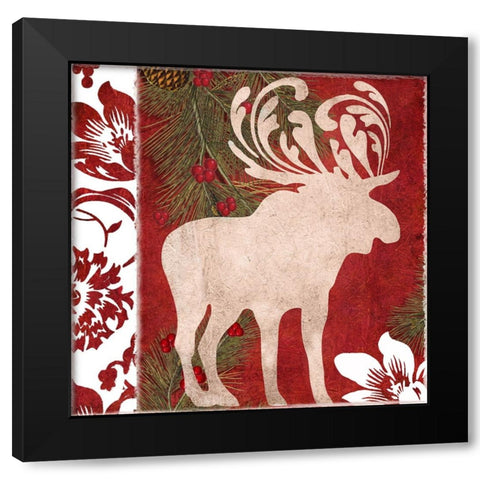 Forest Christmas IV Black Modern Wood Framed Art Print by Sasha