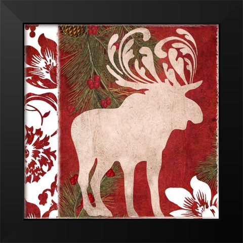 Forest Christmas IV Black Modern Wood Framed Art Print by Sasha