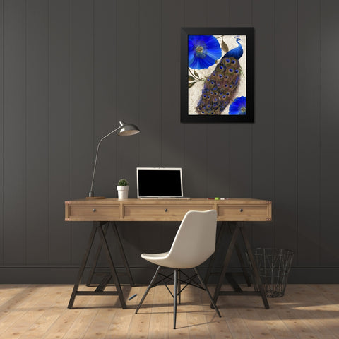 Plumage I Black Modern Wood Framed Art Print by Sasha