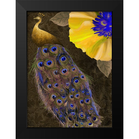 Plumage II Black Modern Wood Framed Art Print by Sasha