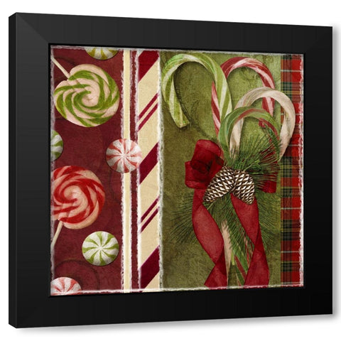 Sweet Holiday I Black Modern Wood Framed Art Print with Double Matting by Sasha