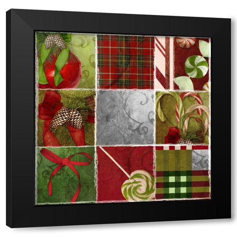 Sweet Holiday III Black Modern Wood Framed Art Print with Double Matting by Sasha